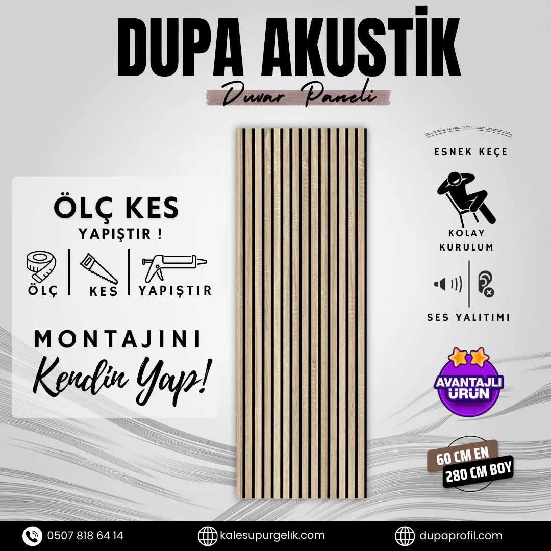 3. 400 lük ista (1) Dupa Akustik Panel 60 x 280 cm Sonomo - Görsel 1