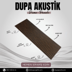 Dupa Akustik Panel 60 x 280 cm Anadolu Ceviz - Görsel 2